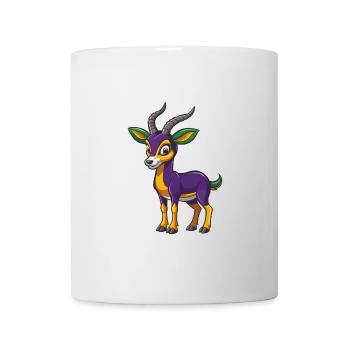 Impala Lustige Kawaii Cartoon Figur Clipart - Tasse - Weiß - Vorne