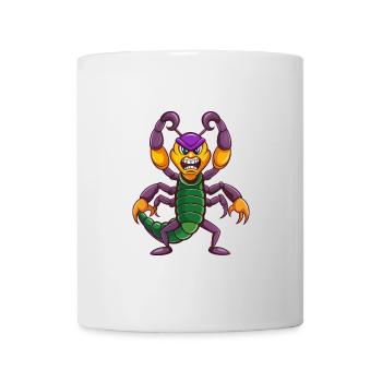 Skorpion Lustige Kawaii Cartoon Figur Clipart - Tasse - Weiß - Vorne