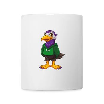 Mouette Drôle Kawaii Dessin Animé Personnage Clipart - Mug blanc - blanc - Devant