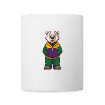 ours polaire drôle kawaii dessin animé personnage clipart - Mug blanc - blanc - Devant
