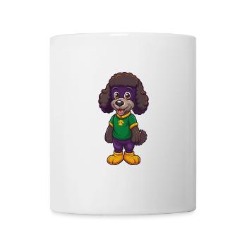 Pudel Hund Lustige Kawaii Cartoon Figur Clipart - Tasse - Weiß - Vorne