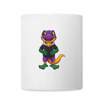 Salamander Lustige Kawaii Cartoon Figur Clipart - Tasse - Weiß - Vorne