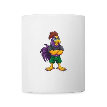 Rooster Funny Kawaii Cartoon Character Clipart - Mug - white - Front