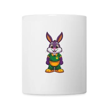 Lapin Drôle Kawaii Dessin animé Personnage Clipart - Mug blanc - blanc - Devant
