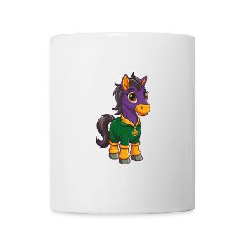 poney drôle kawaii dessin animé personnage clipart - Mug blanc - blanc - Devant