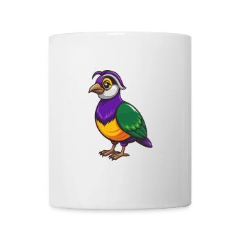 perdrix drôle Kawaii personnage de dessin animé Clipart - Mug blanc - blanc - Devant