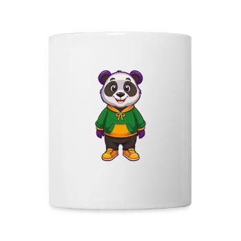 Panda Lustige Kawaii Cartoon Figur Clipart - Tasse - Weiß - Vorne