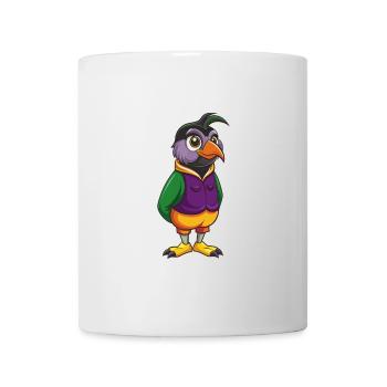 Quail Funny Kawaii Cartoon Character Clipart - Mug - white - Front