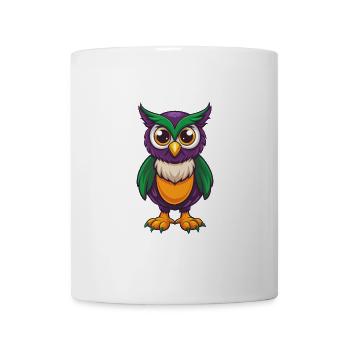 Owl Funny Kawaii Cartoon Character Clipart - Mug - white - Front