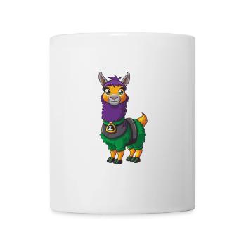 Llama Funny Kawaii Cartoon Character Clipart - Mug - white - Front