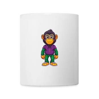 Bonobo Funny Kawaii Cartoon Character Clipart - Mug - white - Front