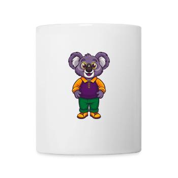 Koala Lustige Kawaii Cartoon Figur Clipart - Tasse - Weiß - Vorne