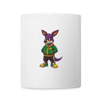 Kangourou drôle Kawaii dessin animé Personnage Clipart - Mug blanc - blanc - Devant