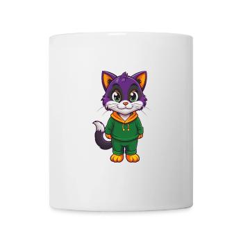 Kitten Funny Kawaii Cartoon Character Clipart - Mug - white - Front