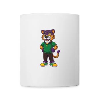 Jaguar Lustige Kawaii Cartoon Figur Clipart - Tasse - Weiß - Vorne