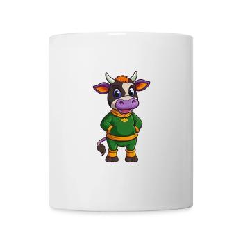 Cow Funny Kawaii Cartoon Character Clipart - Mug - white - Front