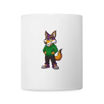 Coyote Funny Kawaii Cartoon Character Clipart - Mug - white - Front