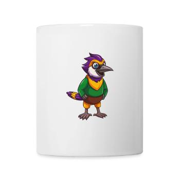Jay Bird Lustige Kawaii Cartoon Figur Clipart - Tasse - Weiß - Vorne