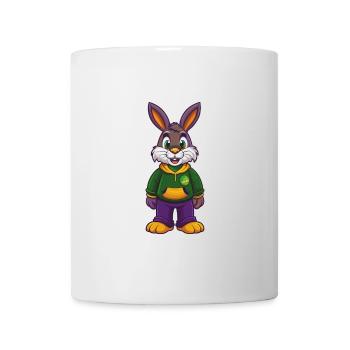 Lapin Drôle Kawaii Dessin Animé Personnage Clipart - Mug blanc - blanc - Devant
