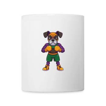 Boxer Hund Lustige Kawaii Cartoon Figur Clipart - Tasse - Weiß - Vorne