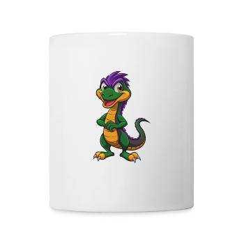 Basilisk Lustige Kawaii Cartoon Figur Clipart - Tasse - Weiß - Vorne