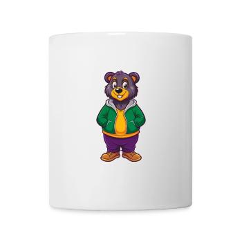 ours drôle kawaii dessin animé personnage clipart - Mug blanc - blanc - Devant