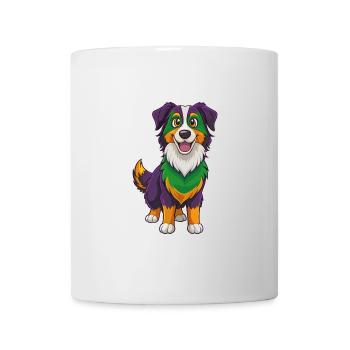 Australian Shepherd Dog Funny Kawaii Cartoon - Mug - white - Front
