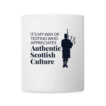 Instrument de joueur de cornemuse Musique écossaise - Mug blanc - blanc - Devant