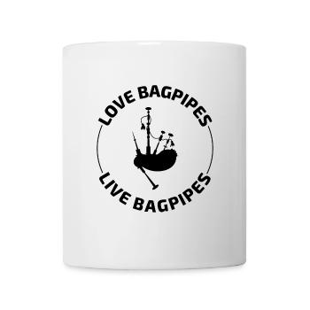 Dudelsackspieler Dudelsackspieler Schottisches Instrument Lustig - Tasse - Weiß - Vorne