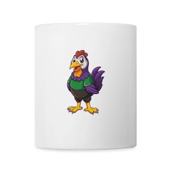 Hen Funny Kawaii Cartoon Character Clipart - Mug - white - Front