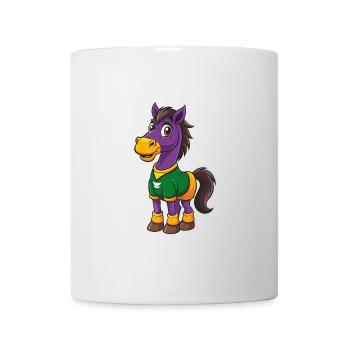 Pferd Lustige Kawaii Cartoon Figur Clipart - Tasse - Weiß - Vorne