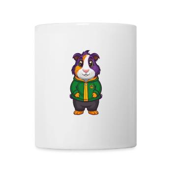 Cochon d’Inde Drôle Kawaii Dessin animé Personnage Clipart - Mug blanc - blanc - Devant
