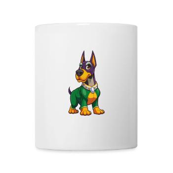 Dogue Allemand Chien Drôle Kawaii Personnage De Dessin Animé - Mug blanc - blanc - Devant