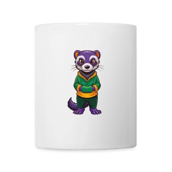 Ferret Funny Kawaii Cartoon Character Clipart - Mug - white - Front