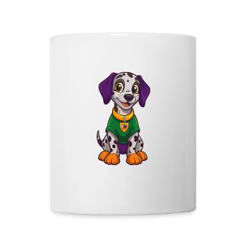Chien Dalmatien Drôle Personnage De Dessin Animé Kawaii - Mug blanc - blanc - Devant