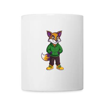 Fuchs Lustige Kawaii Cartoon Figur Clipart - Tasse - Weiß - Vorne