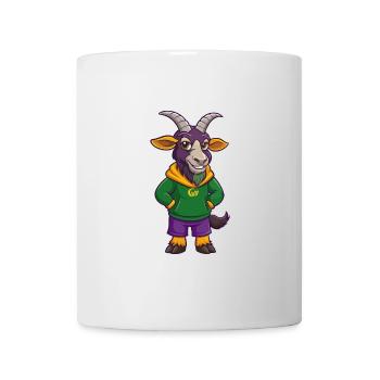Chèvre Drôle Kawaii Dessin Animé Personnage Clipart - Mug blanc - blanc - Devant