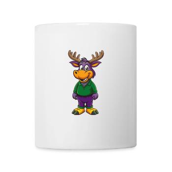 Elch Lustige Kawaii Cartoon Figur Clipart - Tasse - Weiß - Vorne