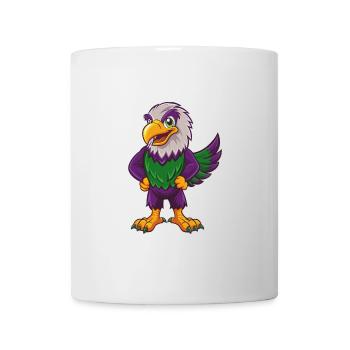 Eagle Funny Kawaii Cartoon Character Clipart - Mug - white - Front