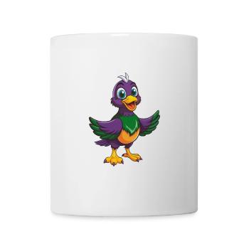 Taube Lustige Kawaii Cartoon Figur Clipart - Tasse - Weiß - Vorne