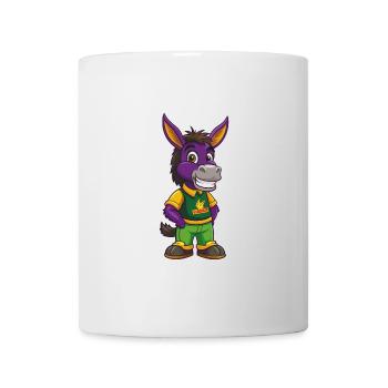Esel Lustige Kawaii Cartoon Figur Clipart - Tasse - Weiß - Vorne