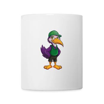 grue drôle kawaii dessin animé personnage clipart - Mug blanc - blanc - Devant