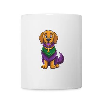 Golden Retriever Dog Kawaii Cartoon Character - Mug - white - Front