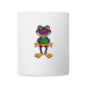 Frog Funny Kawaii Cartoon Character Clipart - Mug - white - Front