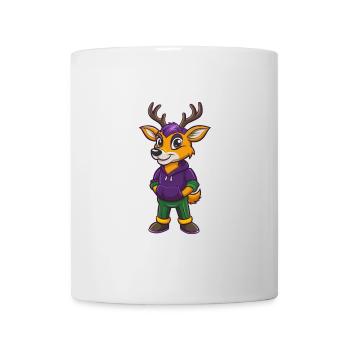Deer Funny Kawaii Cartoon Character Clipart - Mug - white - Front
