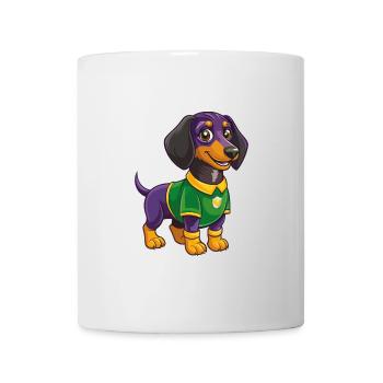 Dachshund Dog Funny Kawaii Cartoon Character - Mug - white - Front