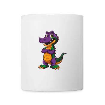 crocodile drôle kawaii dessin animé personnage clipart - Mug blanc - blanc - Devant
