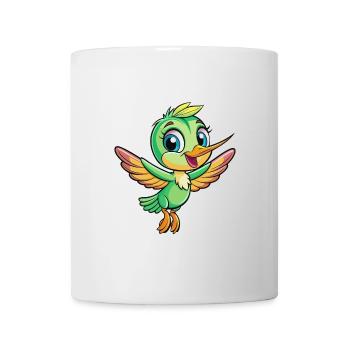 Hummingbird Cute Cartoon Character Kawaii Clipart - Mug - white - Front