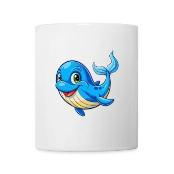 Blauwal Niedliche Cartoon Figur Kawaii Clipart - Tasse - Weiß - Vorne