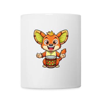 Bongo Niedliche Zeichentrickfigur Kawaii Clipart - Tasse - Weiß - Vorne